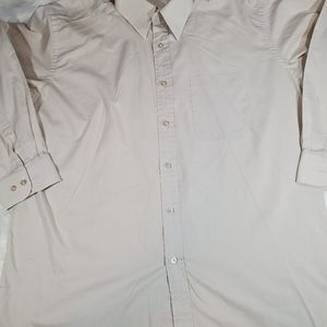 Lucasini Men's dress shirt size 17 32-33 beige